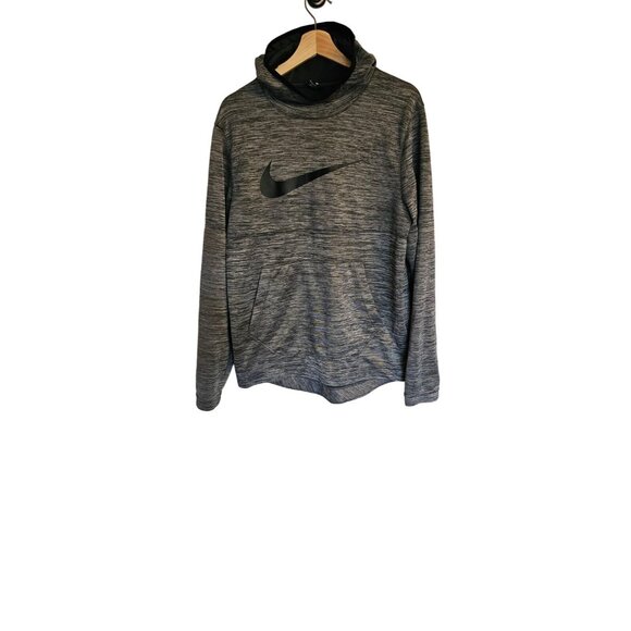 Nike dri fit Hoodie Size Medium Gray logo - Picture 1 of 6